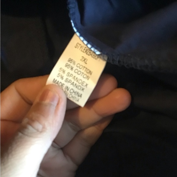 Zenobia 2XL plus size navy button up top NWT - Picture 5 of 9